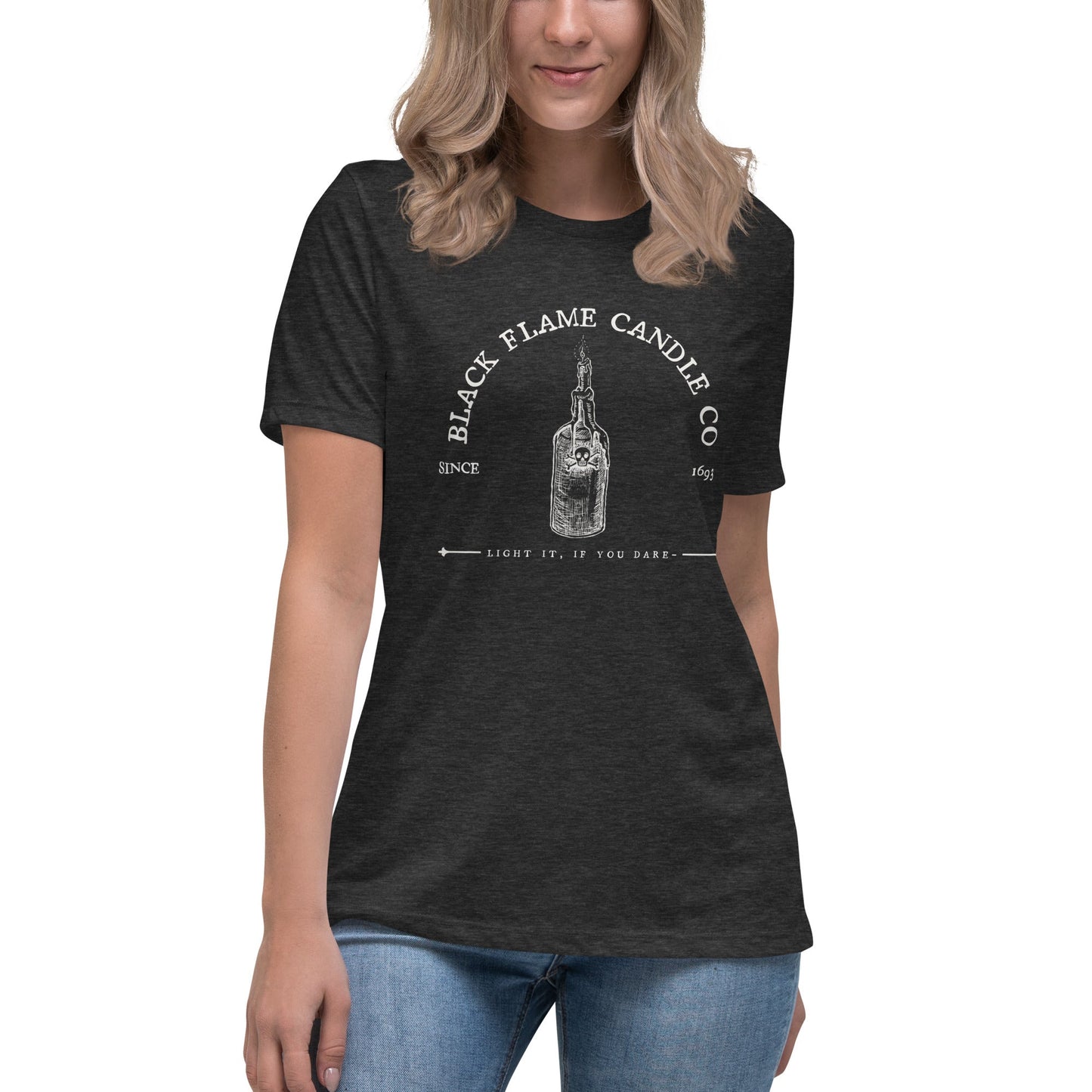 Black Flame Candle Company Women&#39;s Relaxed T-Shirt happiness is addictive#tag4##tag5##tag6#