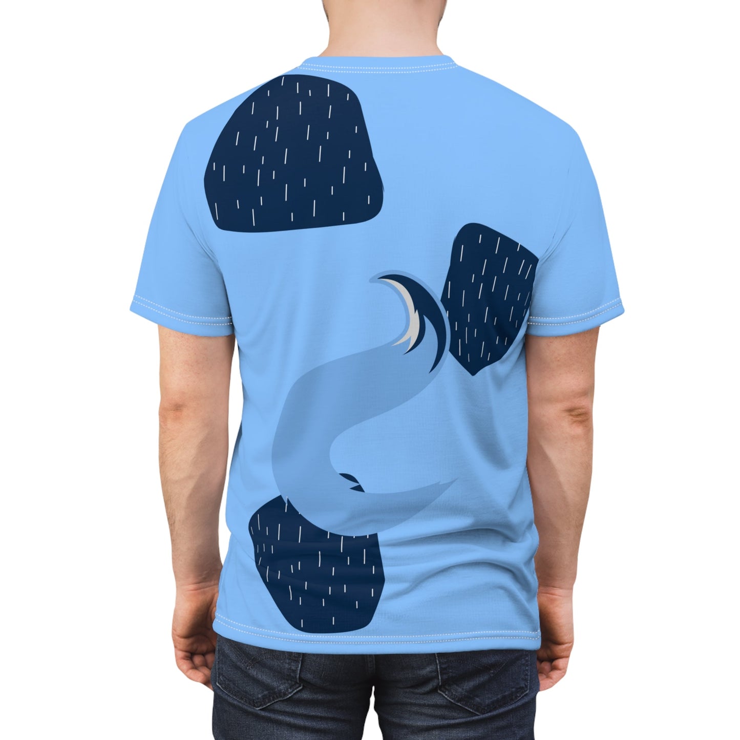 Blue Dog Unisex Tee- Costume, Cosplay, Bounding All Over PrintAOP ClothingAssembled in the USA#tag4##tag5##tag6#