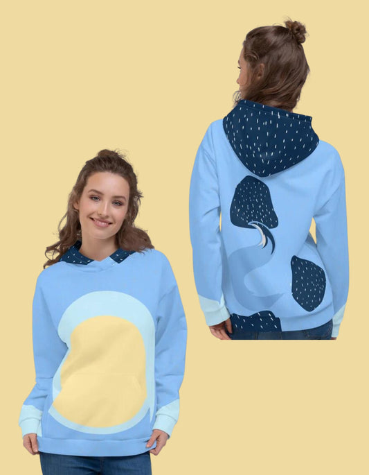 Blue Dog Dad Unisex Hoodie happiness is addictive#tag4##tag5##tag6#