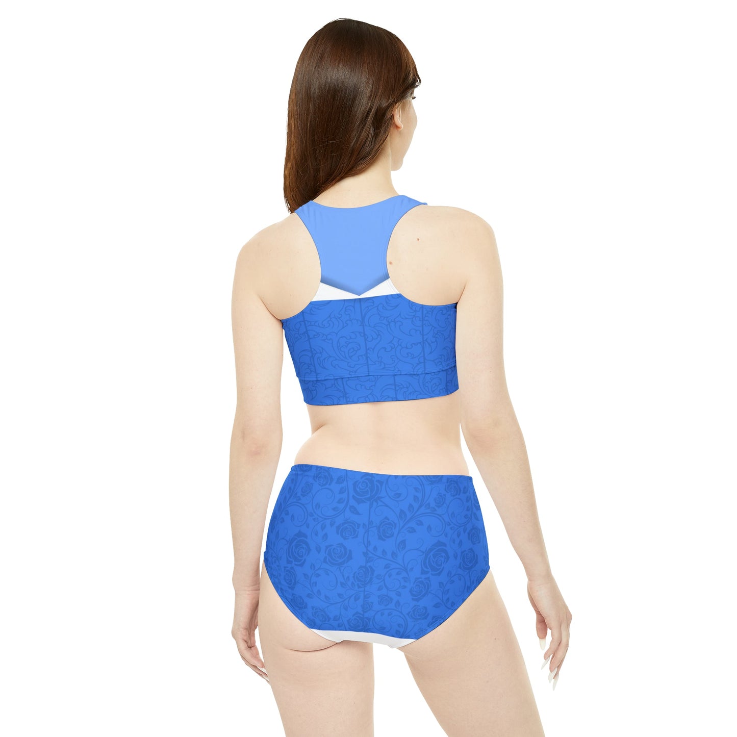 Blue Princess Sporty Bikini Set adult bikiniAll Over PrintSwim SuitWrong Lever Clothing