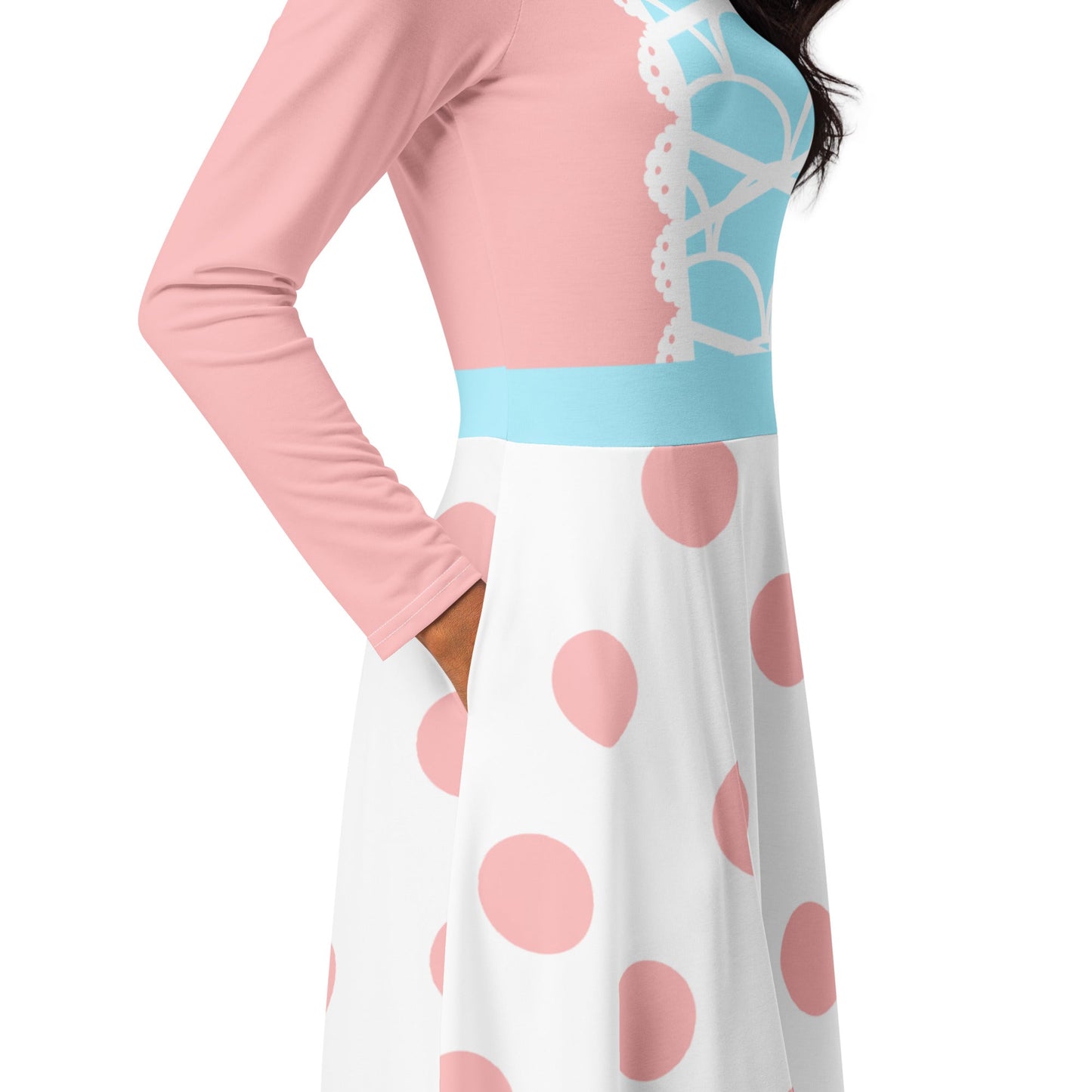 Bo Peep long sleeve midi dress adult bo peepadult disney styleadult halloween#tag4##tag5##tag6#