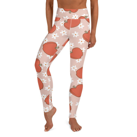 Boho Apple Yoga Leggings happiness is addictive#tag4##tag5##tag6#