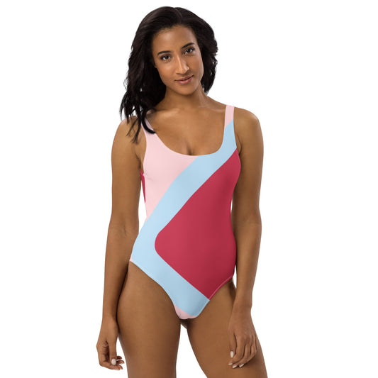 Bubblegum Wall One-Piece Swimsuit happiness is addictive#tag4##tag5##tag6#