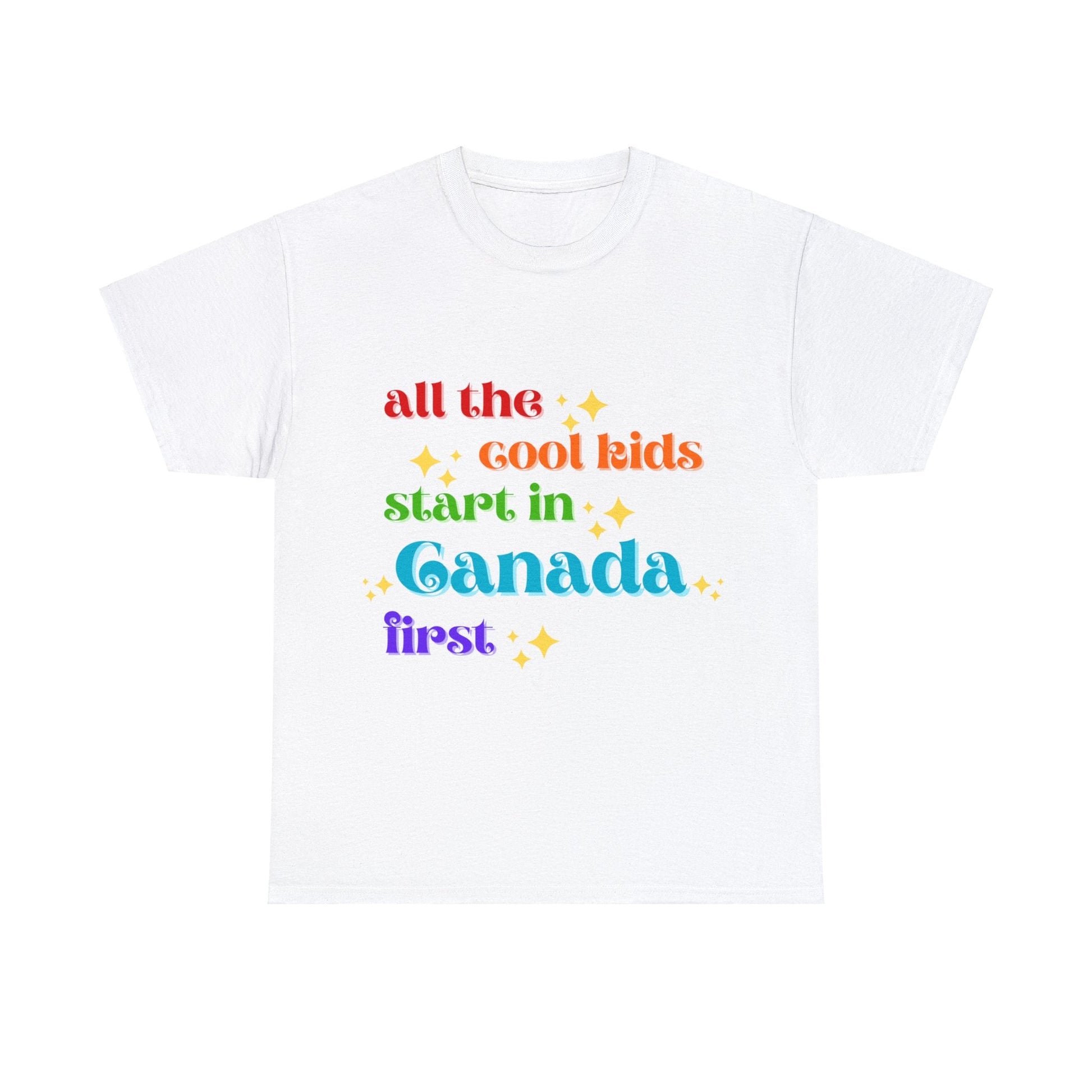 Canada First Unisex Heavy Cotton Tee adult epcot topCrew neckAdult T-ShirtWrong Lever Clothing