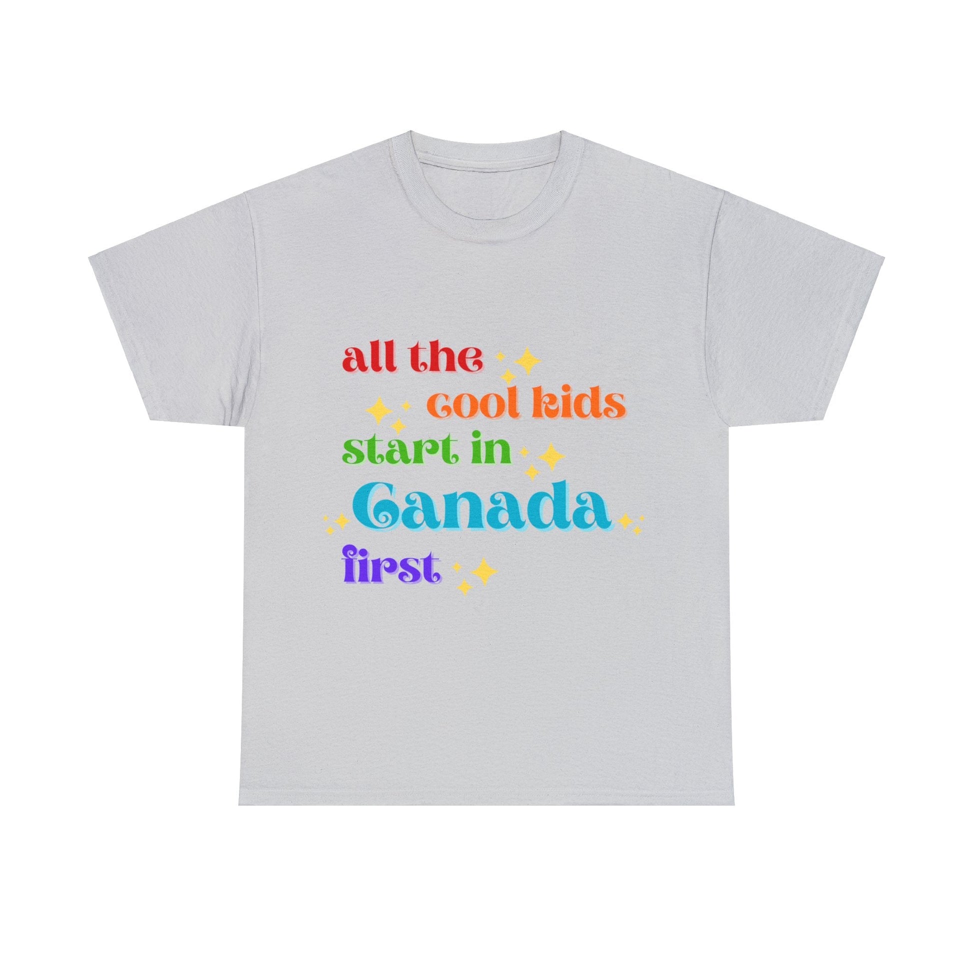 Canada First Unisex Heavy Cotton Tee adult epcot topCrew neckAdult T-ShirtWrong Lever Clothing