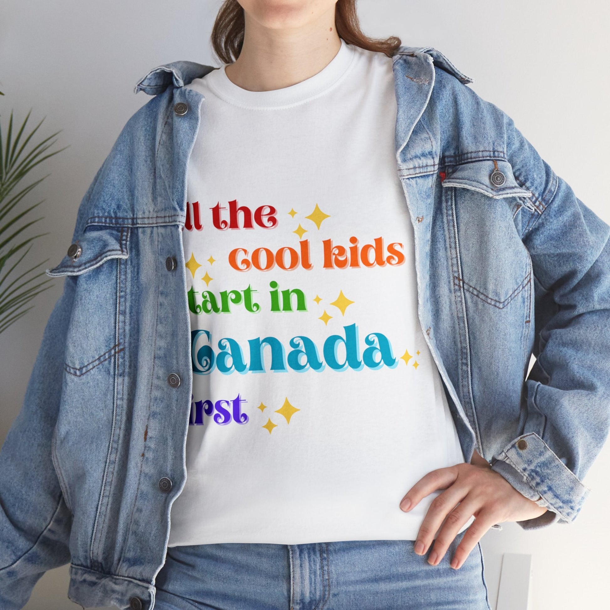 Canada First Unisex Heavy Cotton Tee adult epcot topCrew neckAdult T-ShirtWrong Lever Clothing
