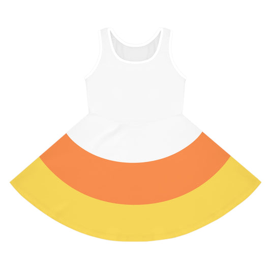 Candy Corn Girls' Sleeveless Sundress All Over PrintAOPAOP Clothing#tag4##tag5##tag6#