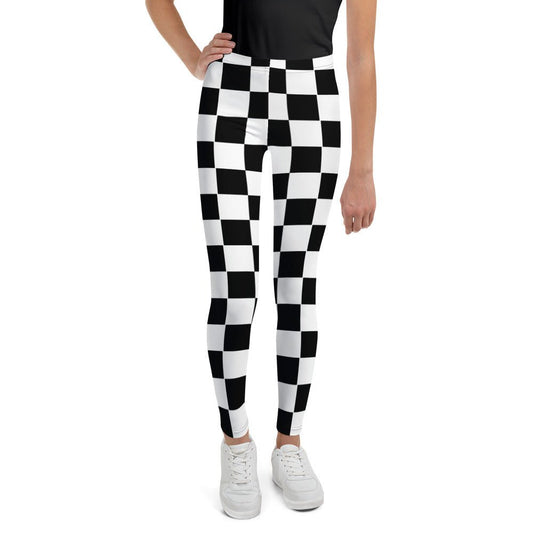 Checkerboard Youth Leggings happiness is addictive#tag4##tag5##tag6#