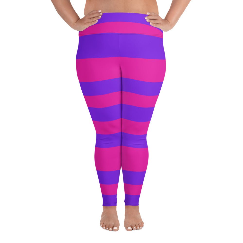 Cheshire Cat Pink And White Combo Leggings And Hollow Tank Top