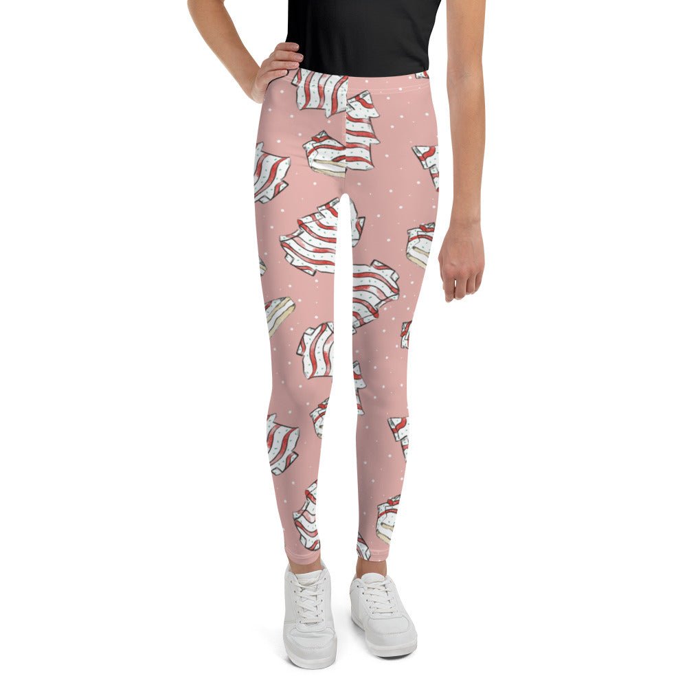 Christmas Cake Youth Leggings cake leggingschildrens holidayLittle Lady Shay Boutique