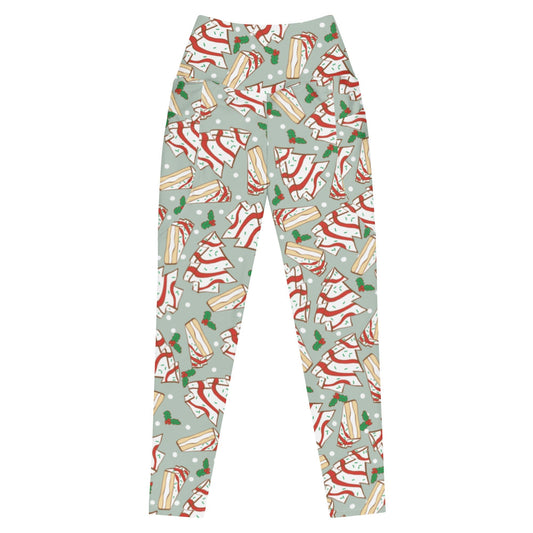 Christmas Cakes Leggings with pockets happiness is addictive#tag4##tag5##tag6#