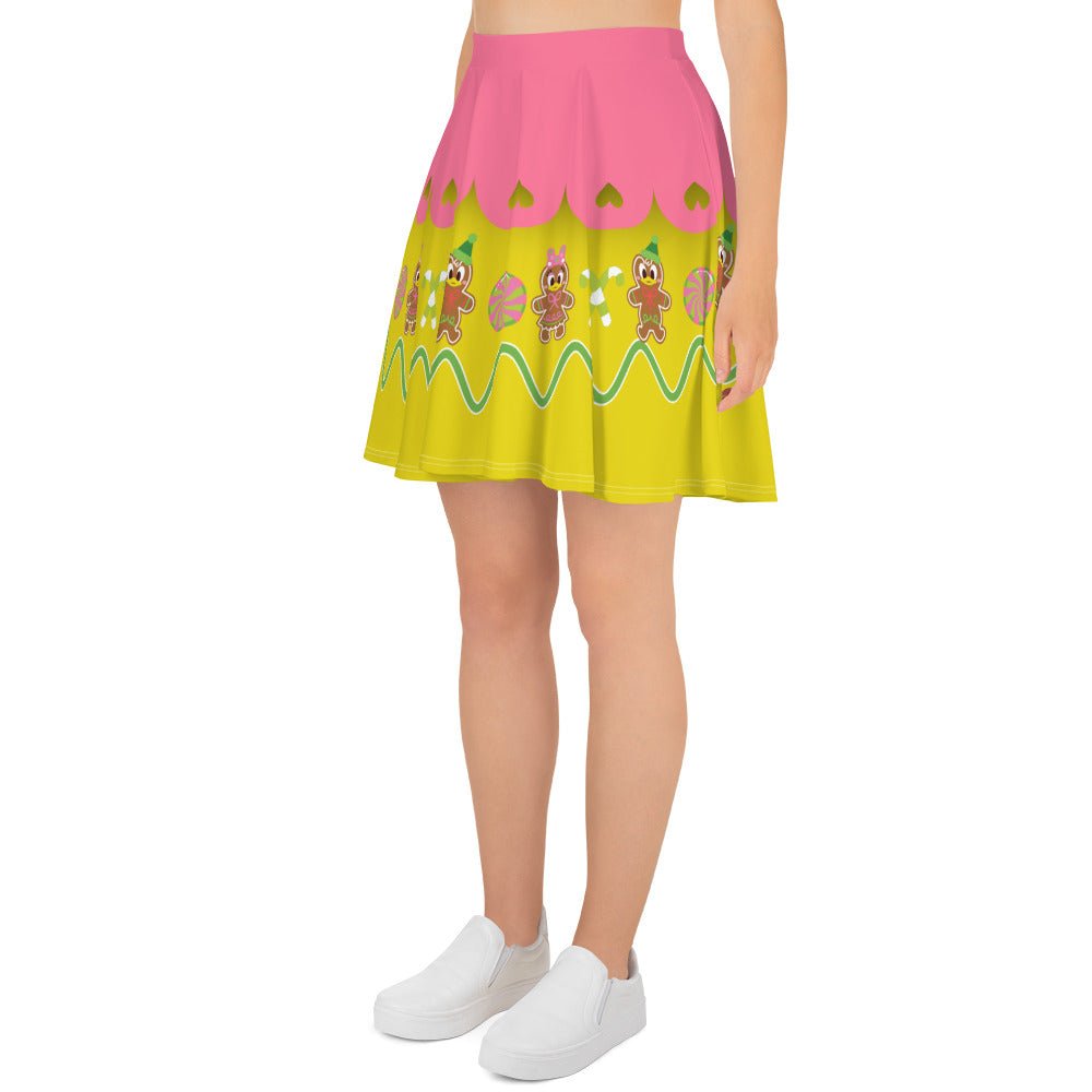 Christmas Duck Skater Skirt adult disneyadult disney dressadult disney skirt#tag4##tag5##tag6#