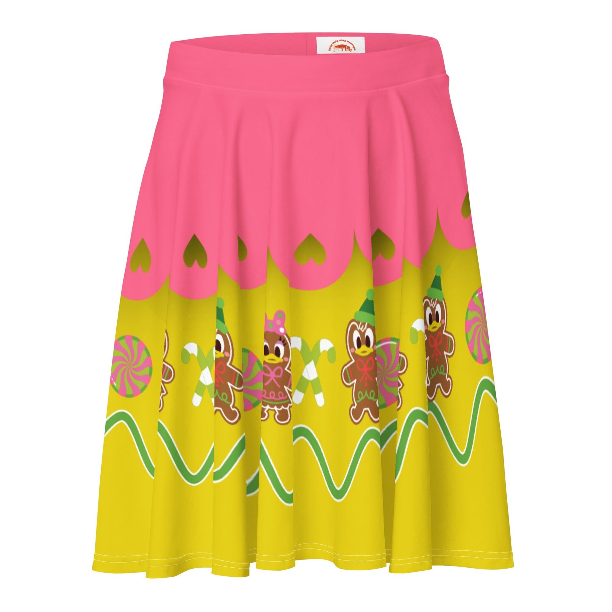 Christmas Duck Skater Skirt adult disneyadult disney dressadult disney skirt#tag4##tag5##tag6#