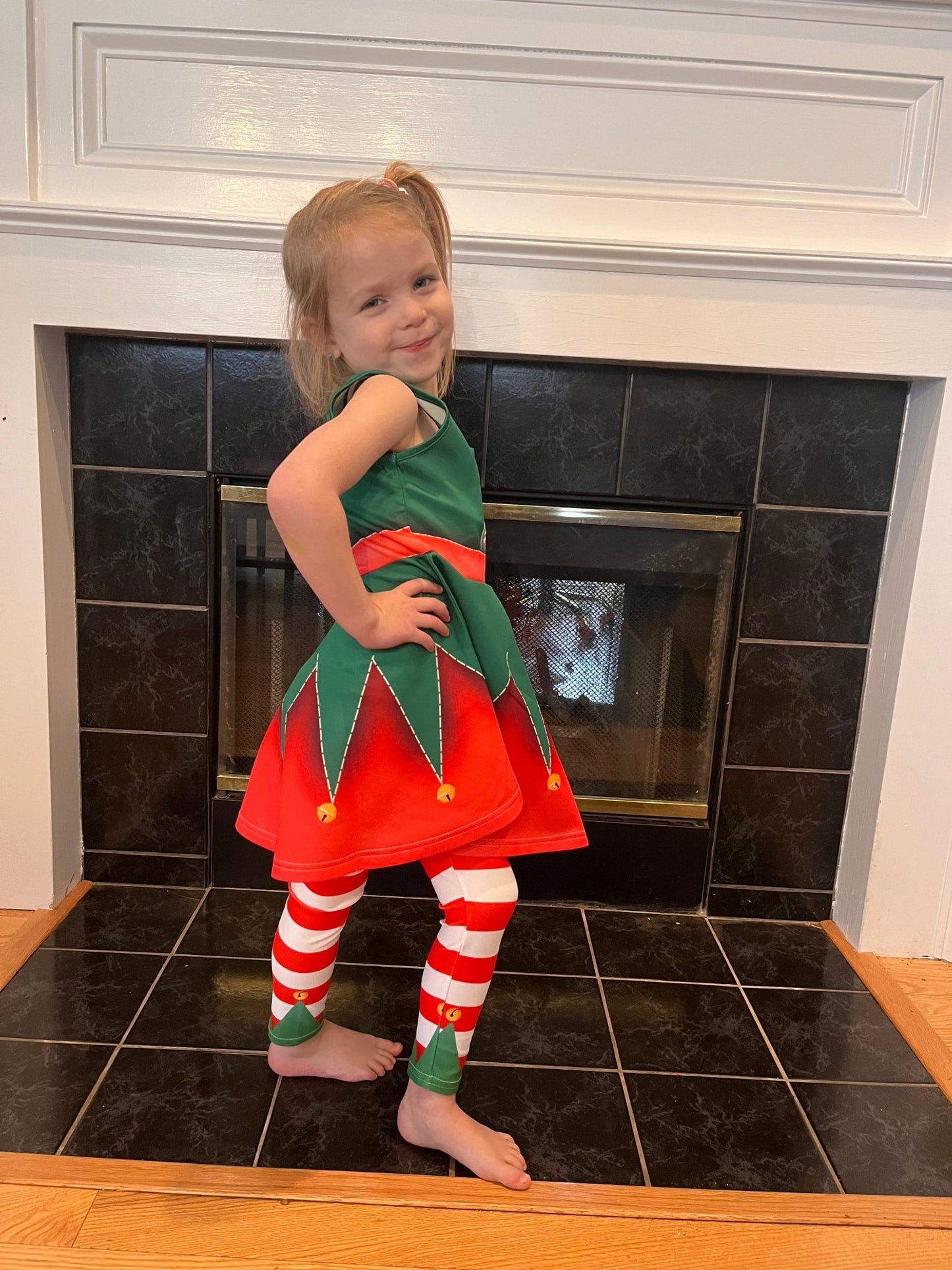 Christmas Elf Kid's Leggings christmas elfchristmas elf styleLittle Lady Shay Boutique