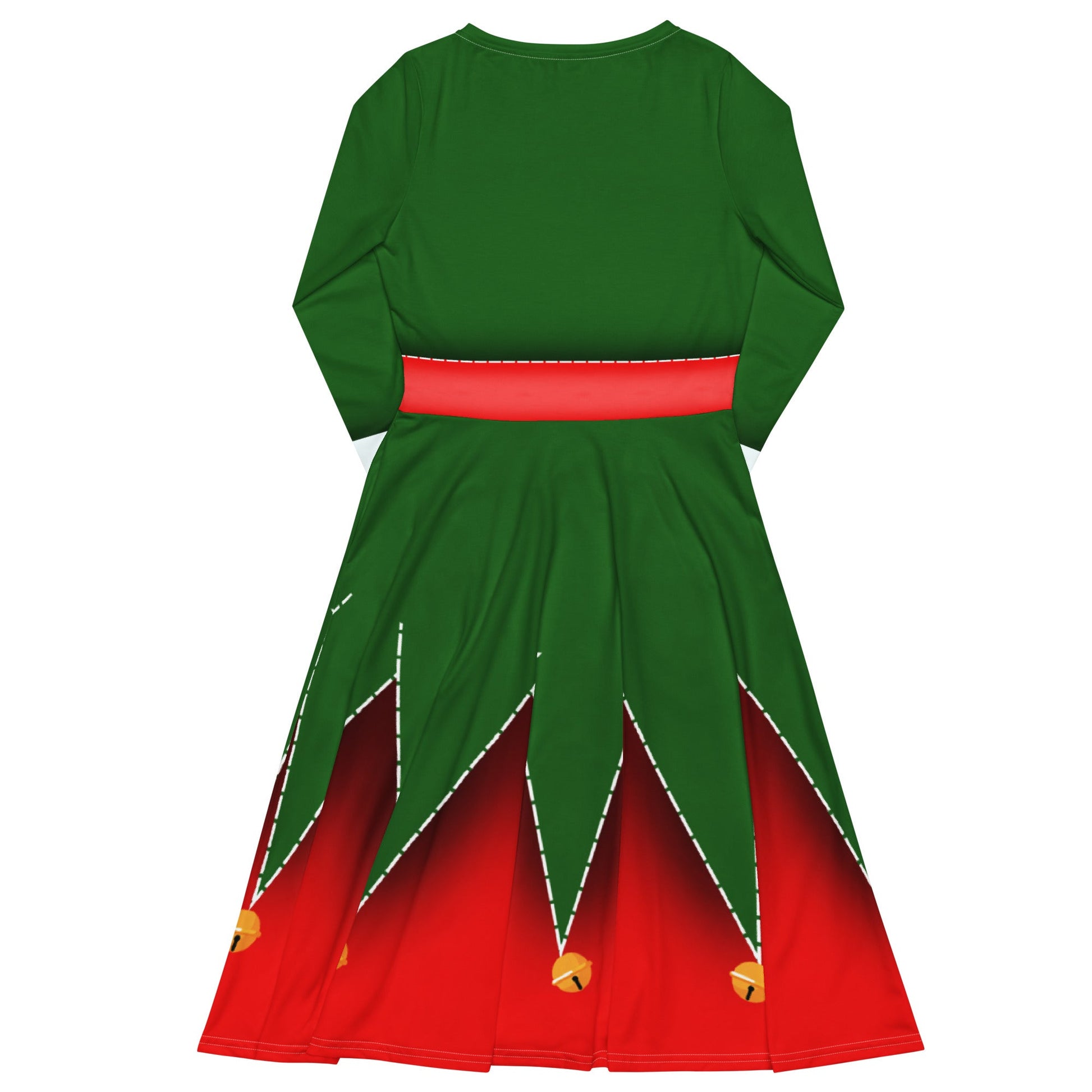 Christmas Elf long sleeve midi dress adult christmasadult elf dressadult holiday style#tag4##tag5##tag6#