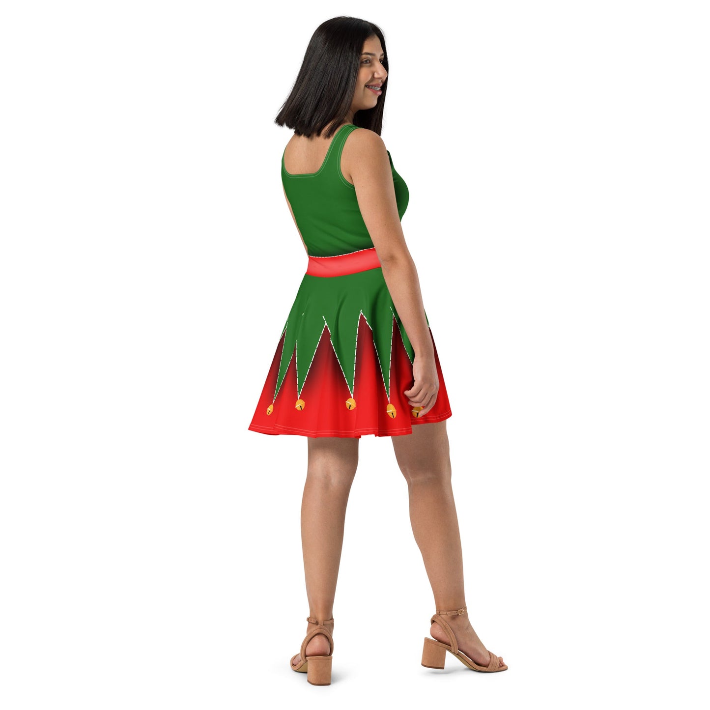 Christmas Elf Skater Dress adult christmasadult elf dressadult holiday style#tag4##tag5##tag6#