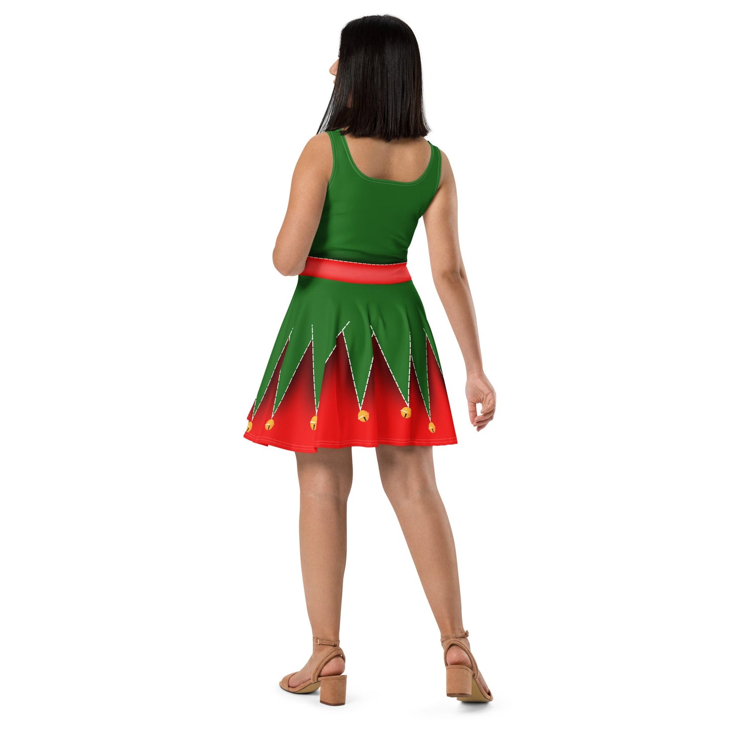 Christmas Elf Skater Dress adult christmasadult elf dressadult holiday style#tag4##tag5##tag6#