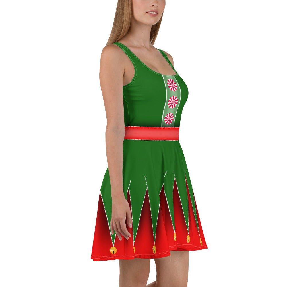 Christmas Elf Skater Dress adult christmasadult elf dressadult holiday style#tag4##tag5##tag6#