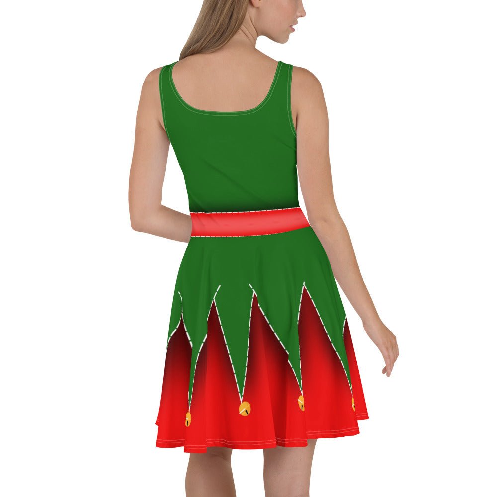 Christmas Elf Skater Dress adult christmasadult elf dressadult holiday style#tag4##tag5##tag6#