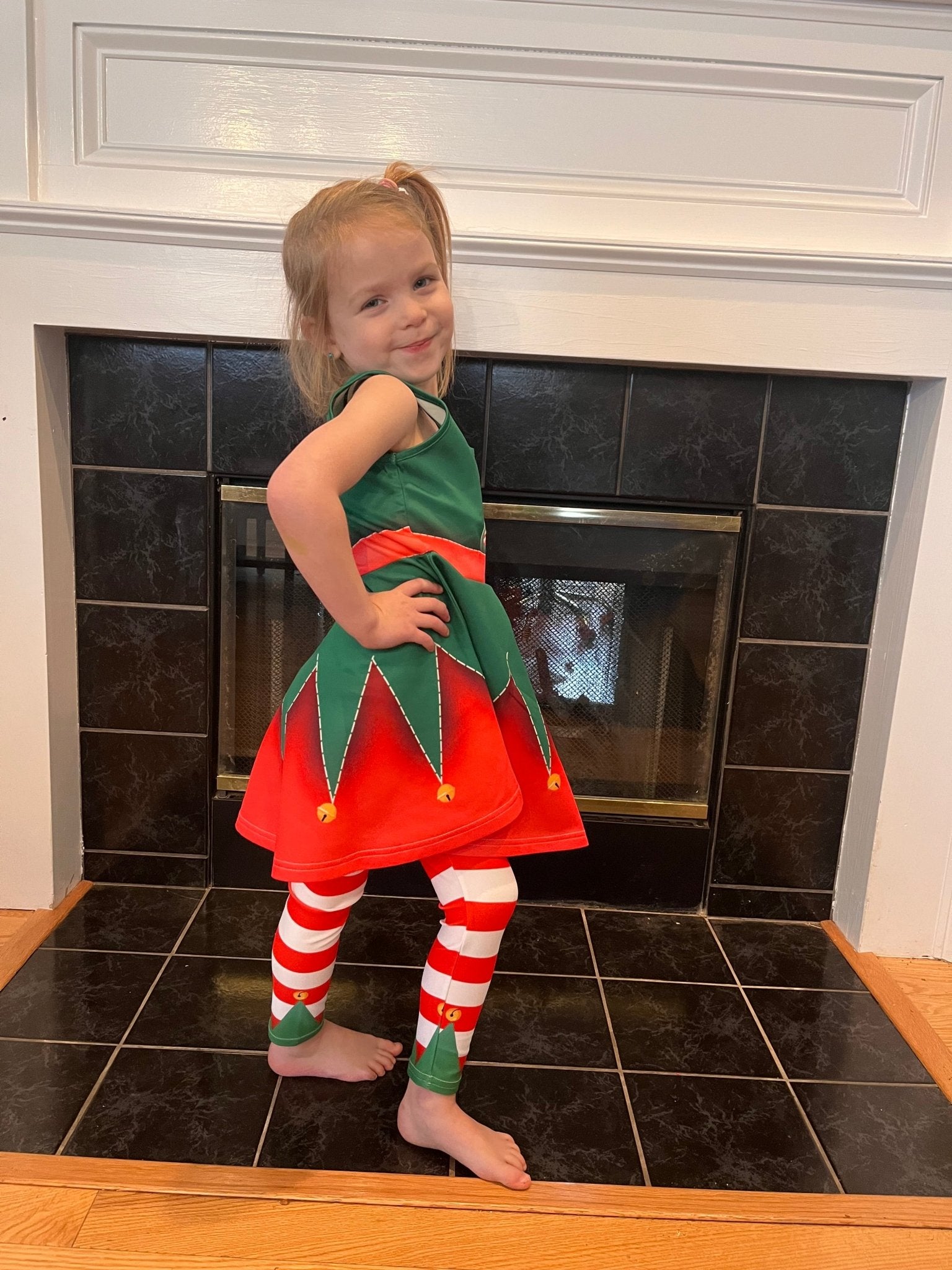 Christmas Elf Youth Leggings christmas elfchristmas elf styleLittle Lady Shay Boutique