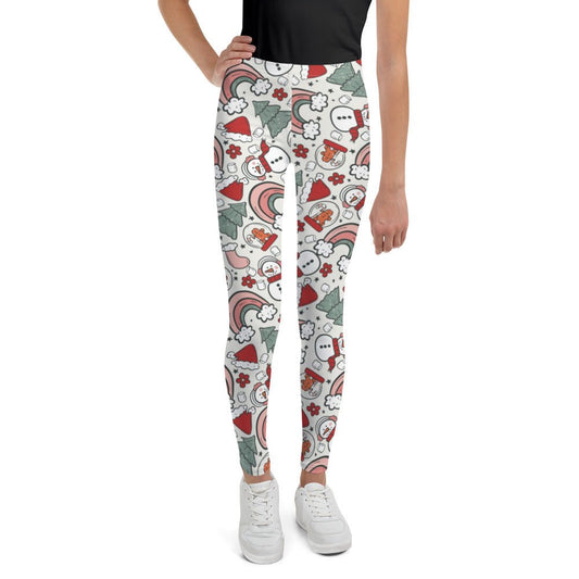 Christmas Rainbow Youth Leggings happiness is addictive#tag4##tag5##tag6#