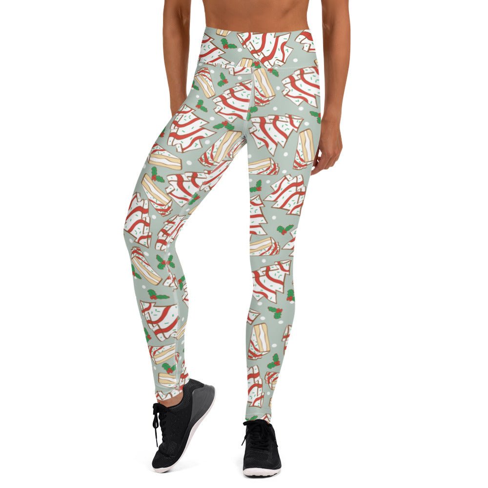 Christmas Tree Cakes Yoga Leggings happiness is addictive#tag4##tag5##tag6#