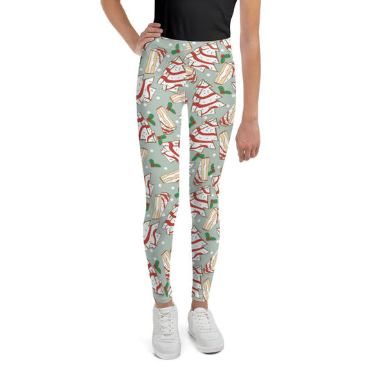 Christmas Tree Cakes Youth Leggings happiness is addictive#tag4##tag5##tag6#