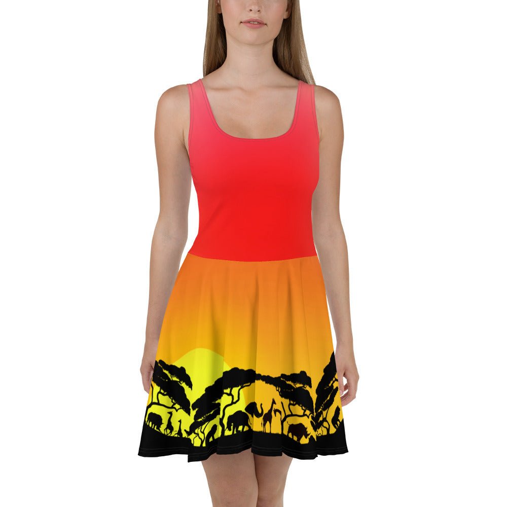 Circle of Life Safari Skater Dress 2X