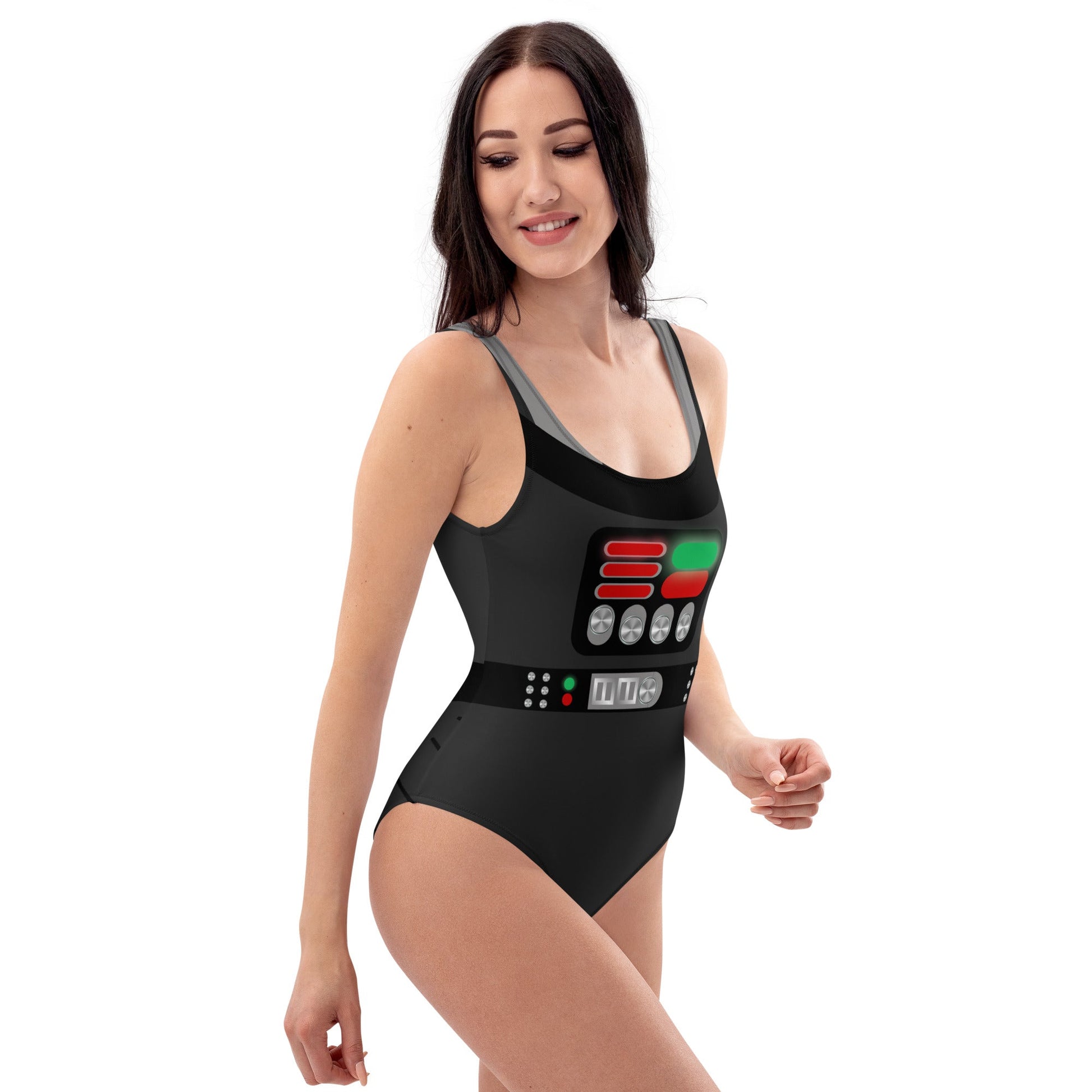 Dark side One-Piece Swimsuit Darth vaderdisney cruiseWrong Lever Clothing