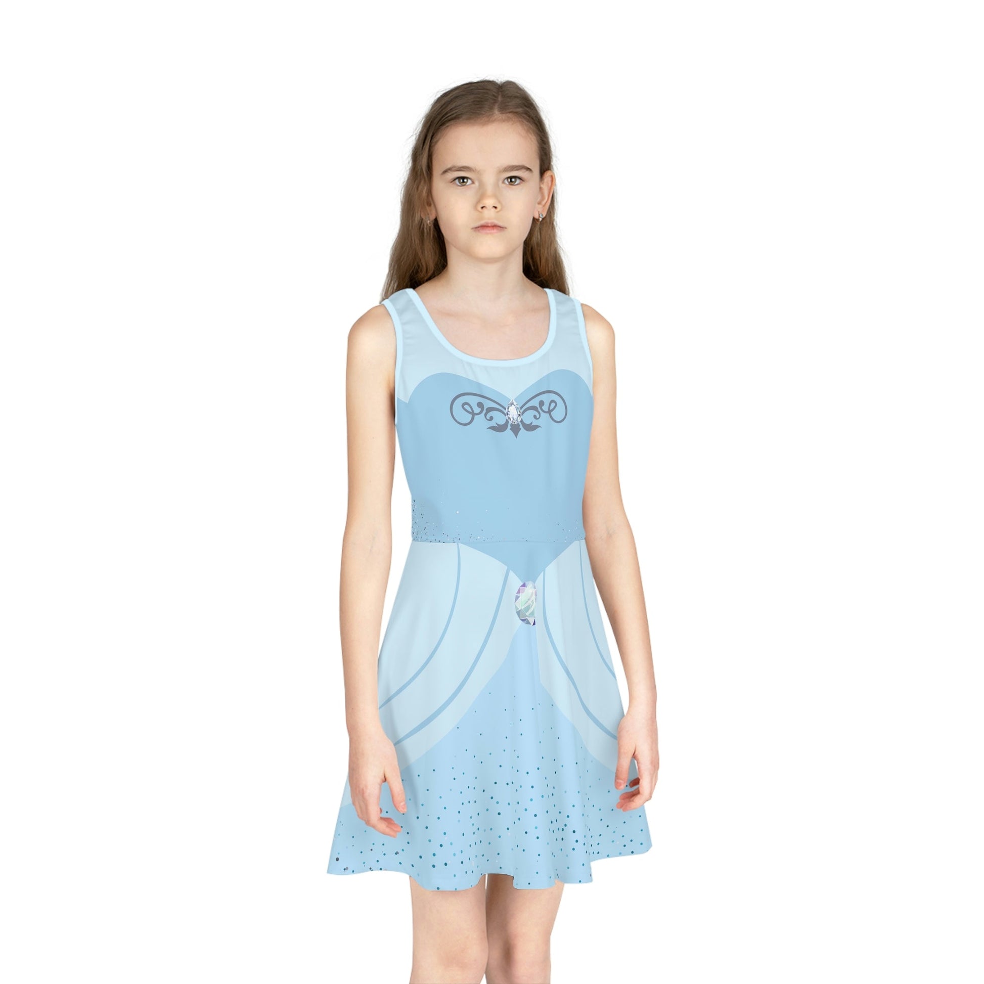 Does the Shoe Fit? Girls' Sleeveless Sundress All Over PrintAOPAOP Clothing#tag4##tag5##tag6#