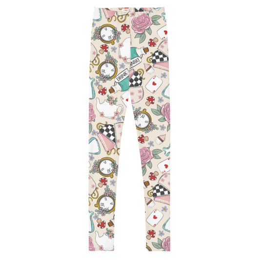 Down the Rabbit hole Youth Leggings alice clothingalice designsalice in wonderland#tag4##tag5##tag6#