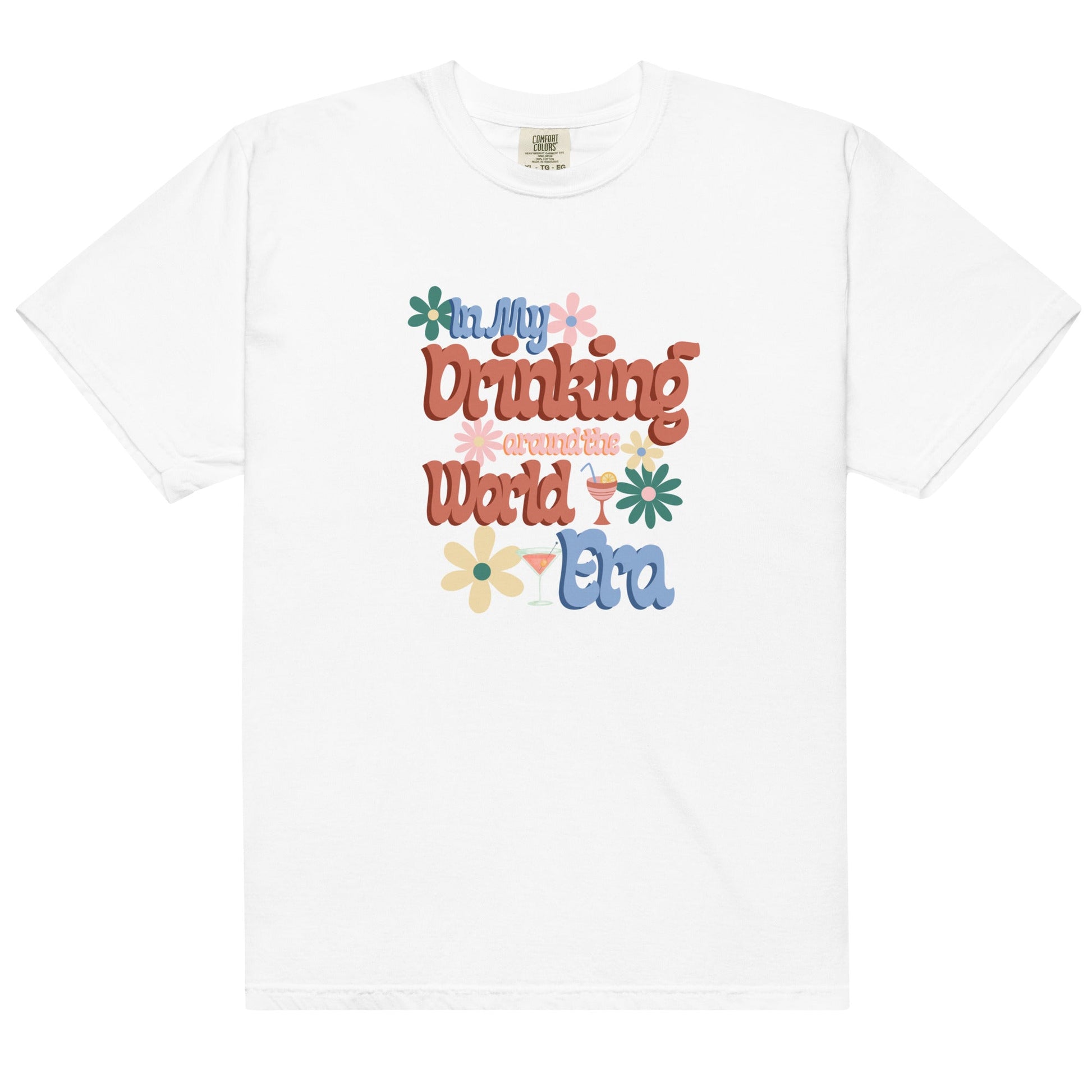 Drinking around the World Retro garment-dyed heavyweight t-shirt adult disney shirtadult disney topadult epcot top#tag4##tag5##tag6#