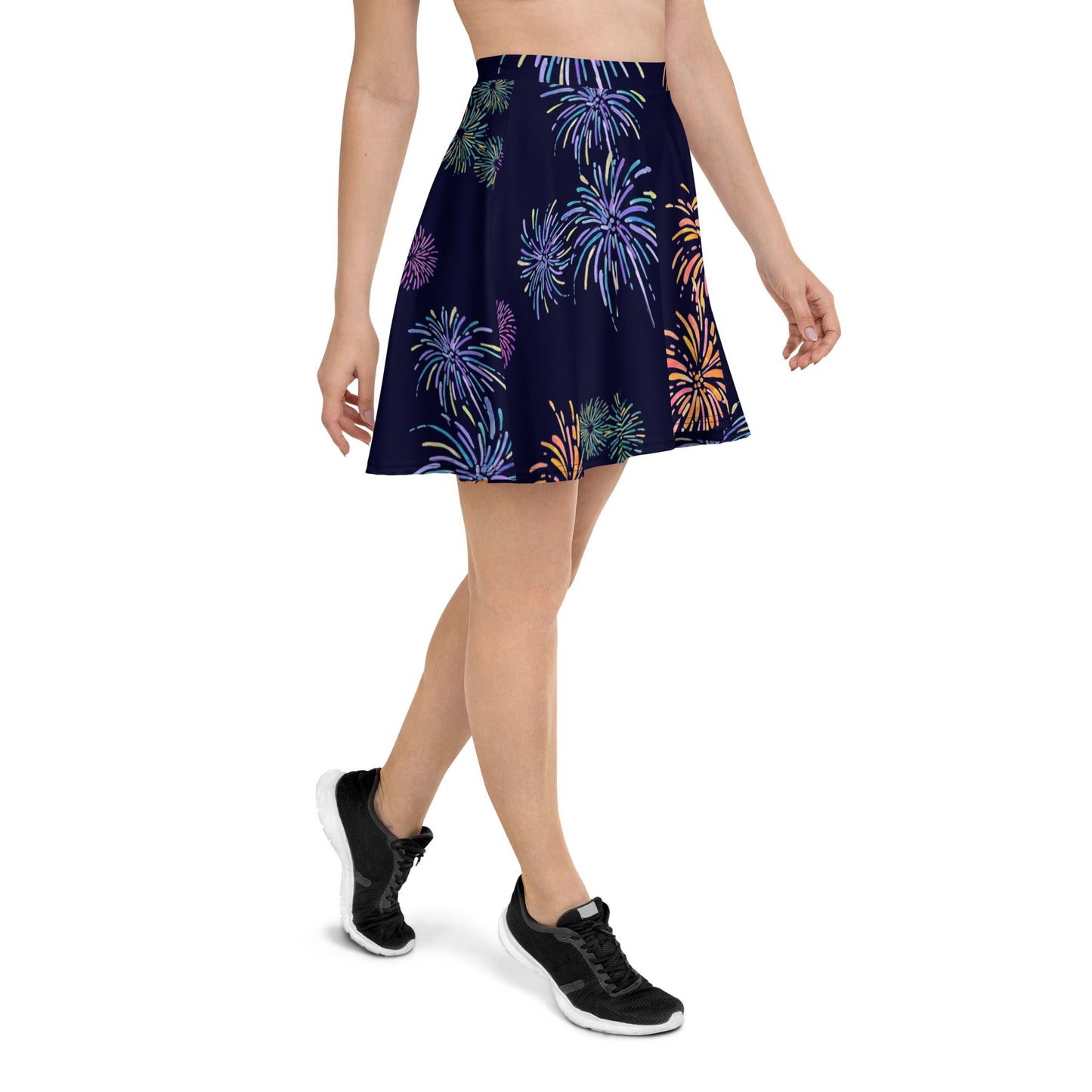 Firework Ears Skater Skirt All Over PrintcosplaySkater SkirtWrong Lever Clothing