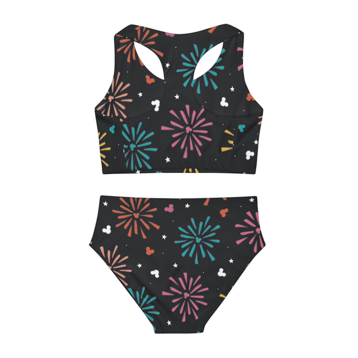 Firework Mouse Girls Two Piece Swimsuit All Over PrintAOPAll Over PrintsWrong Lever Clothing