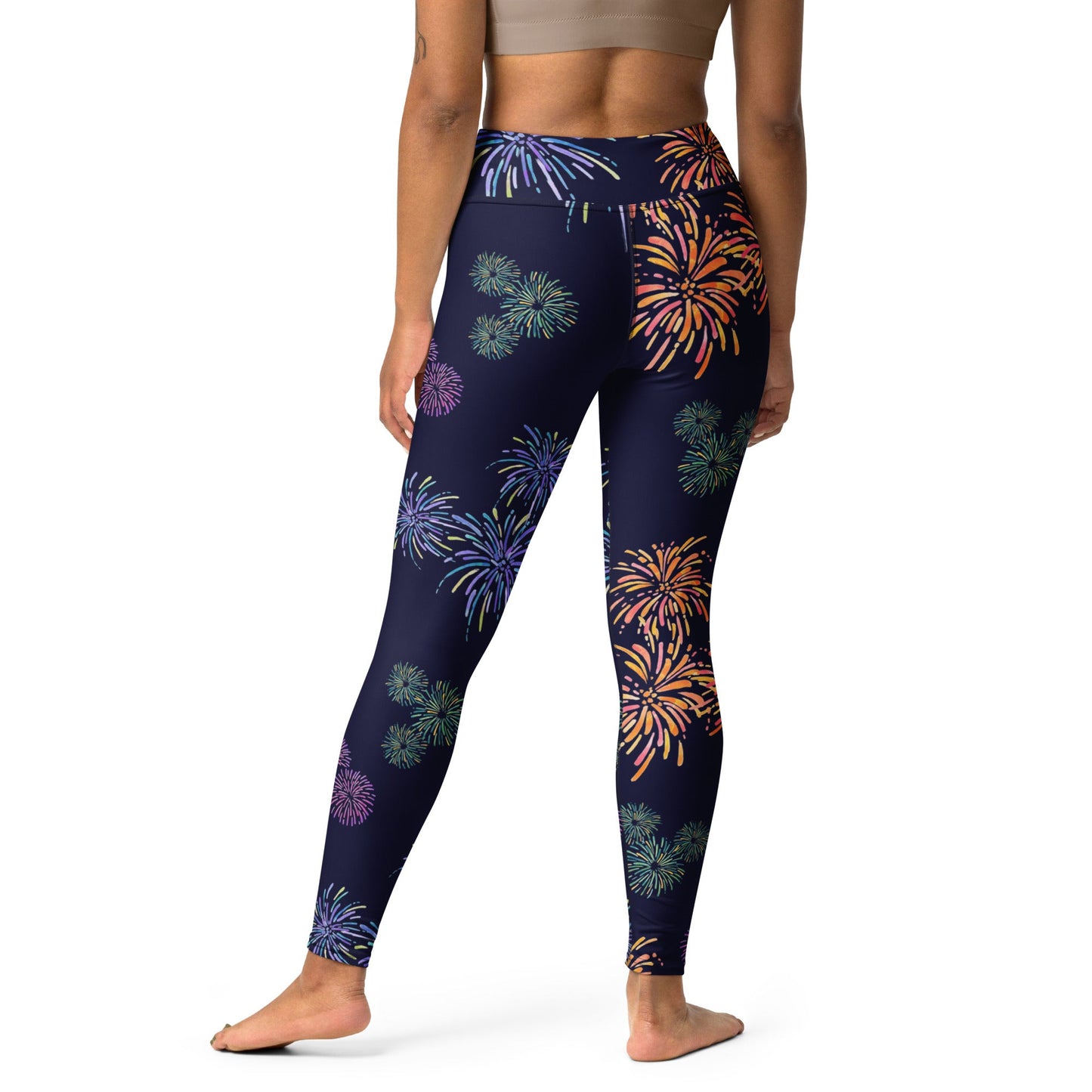 Fireworks Ears Yoga Leggings All Over PrintAOPAdult LeggingsWrong Lever Clothing