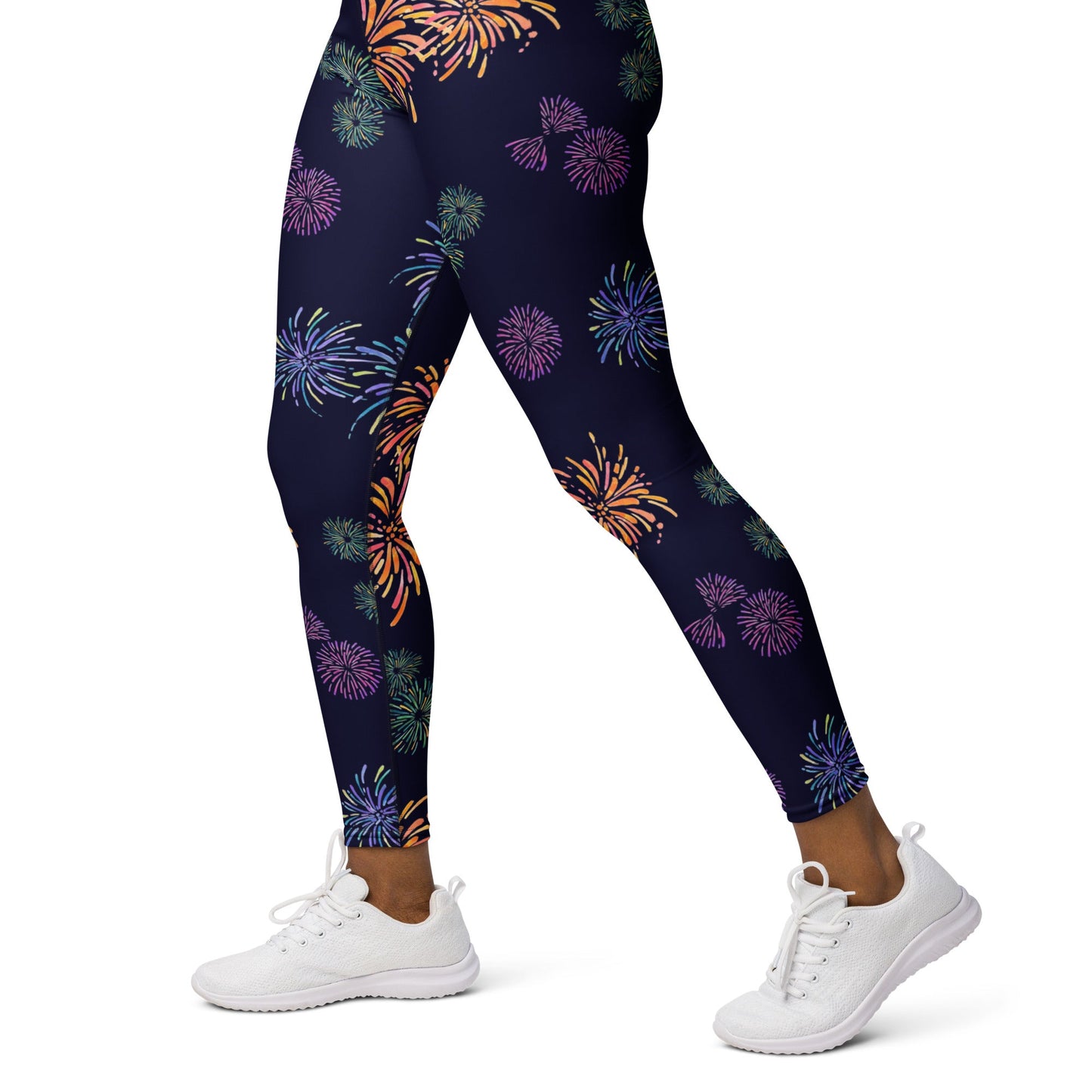 Fireworks Ears Yoga Leggings All Over PrintAOPAdult LeggingsWrong Lever Clothing