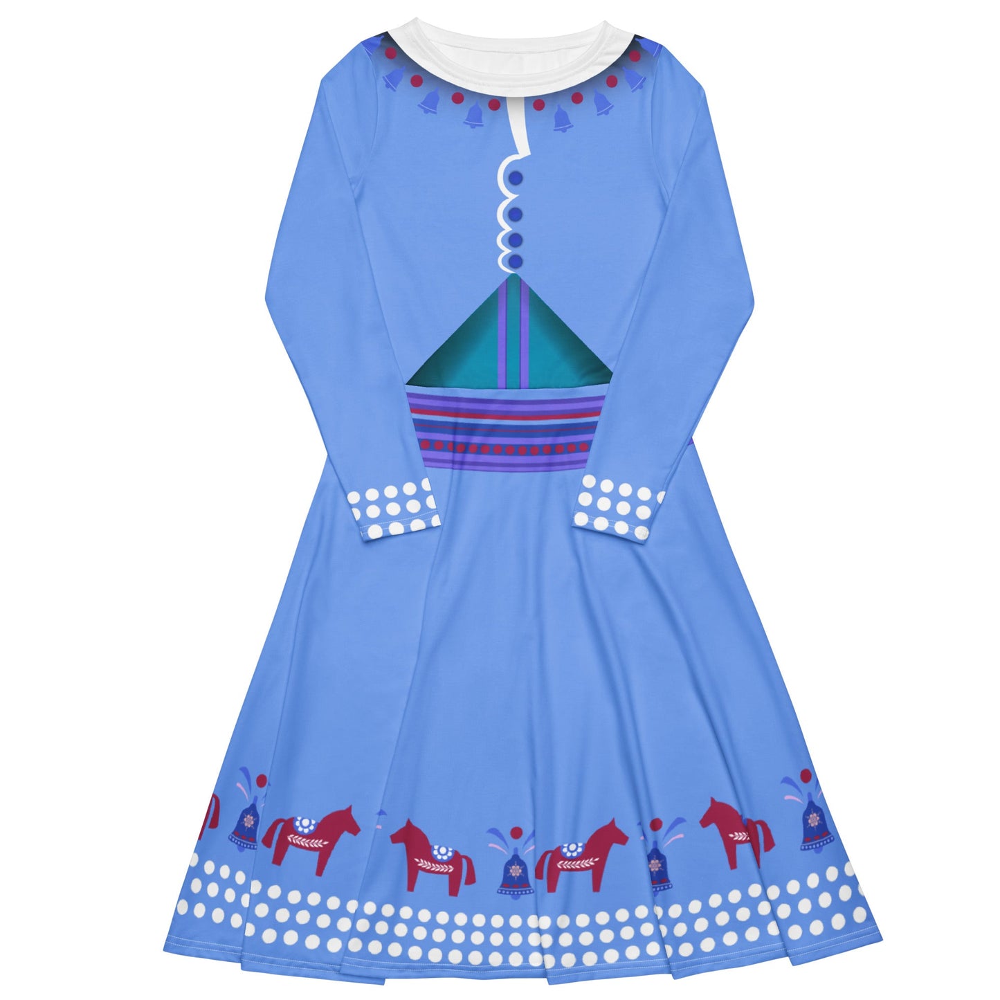 Frozen Holiday Adventure long sleeve midi dress adult frozen dressadult frozen styleanna frozen dress#tag4##tag5##tag6#