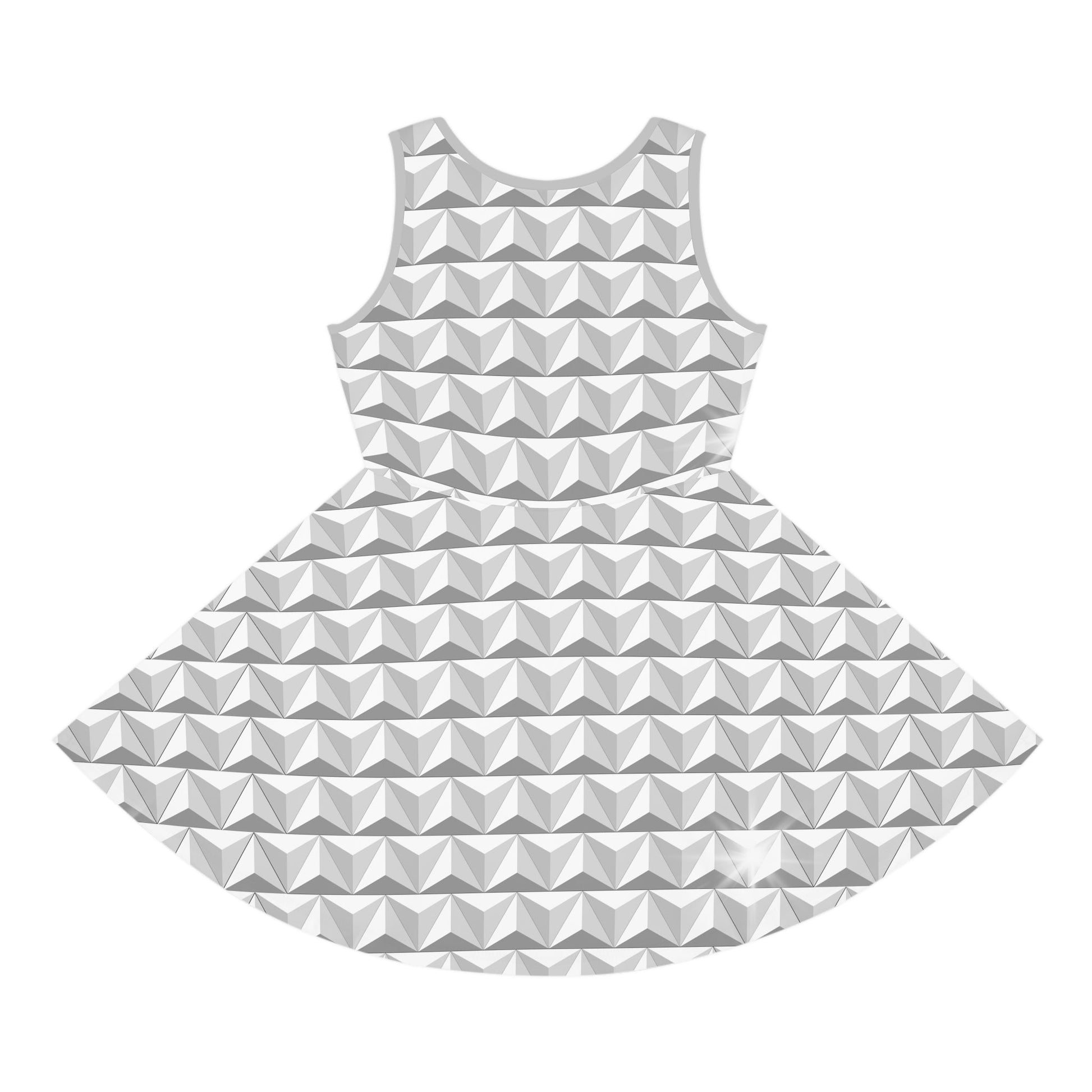 Geometric Dome Girls' Sleeveless Sundress All Over PrintAOPAOP Clothing#tag4##tag5##tag6#