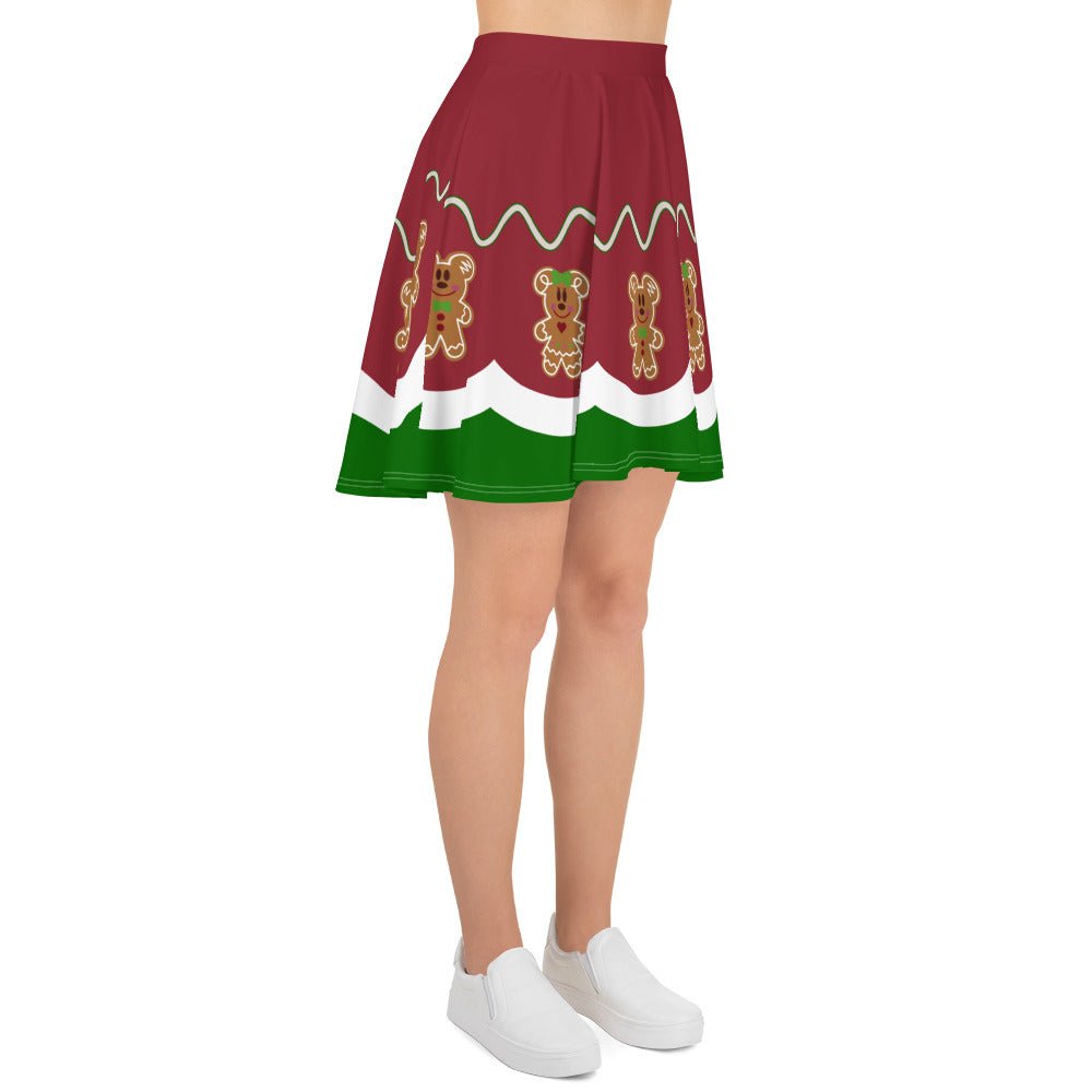 Gingerbread Friends Skater Skirt adult christmas dressadult christmas topchristmas#tag4##tag5##tag6#