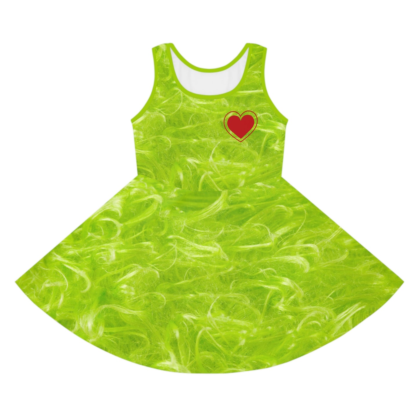 Green Guy Girls' Sleeveless Sundress All Over PrintAOPAOP Clothing#tag4##tag5##tag6#