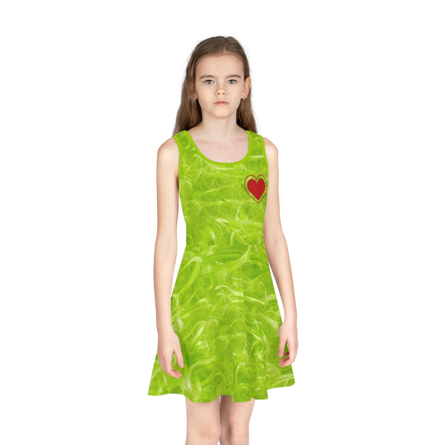 Green Guy Girls' Sleeveless Sundress All Over PrintAOPAOP Clothing#tag4##tag5##tag6#