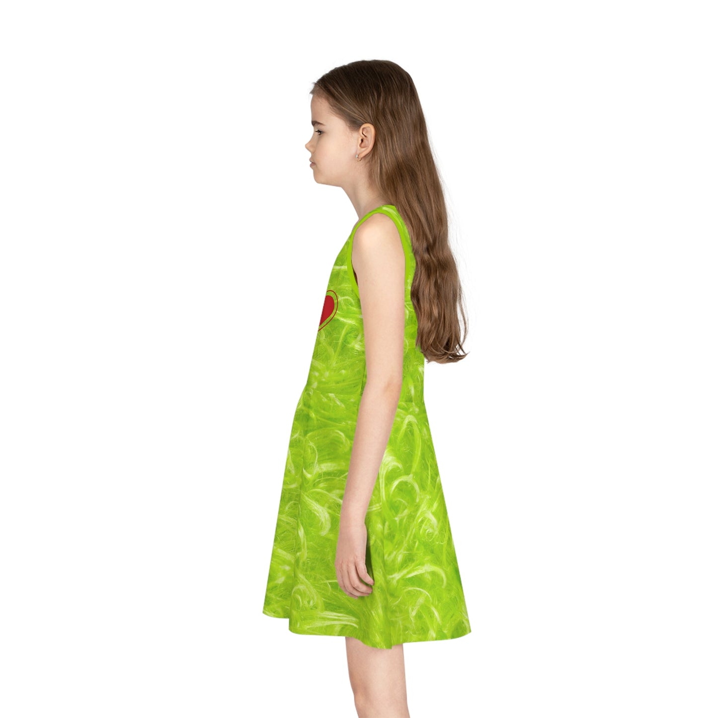 Green Guy Girls' Sleeveless Sundress All Over PrintAOPAOP Clothing#tag4##tag5##tag6#