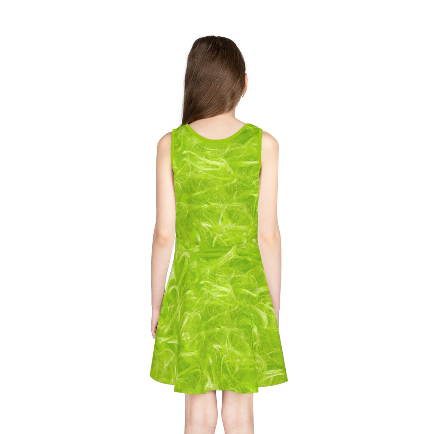 Green Guy Girls' Sleeveless Sundress All Over PrintAOPAOP Clothing#tag4##tag5##tag6#