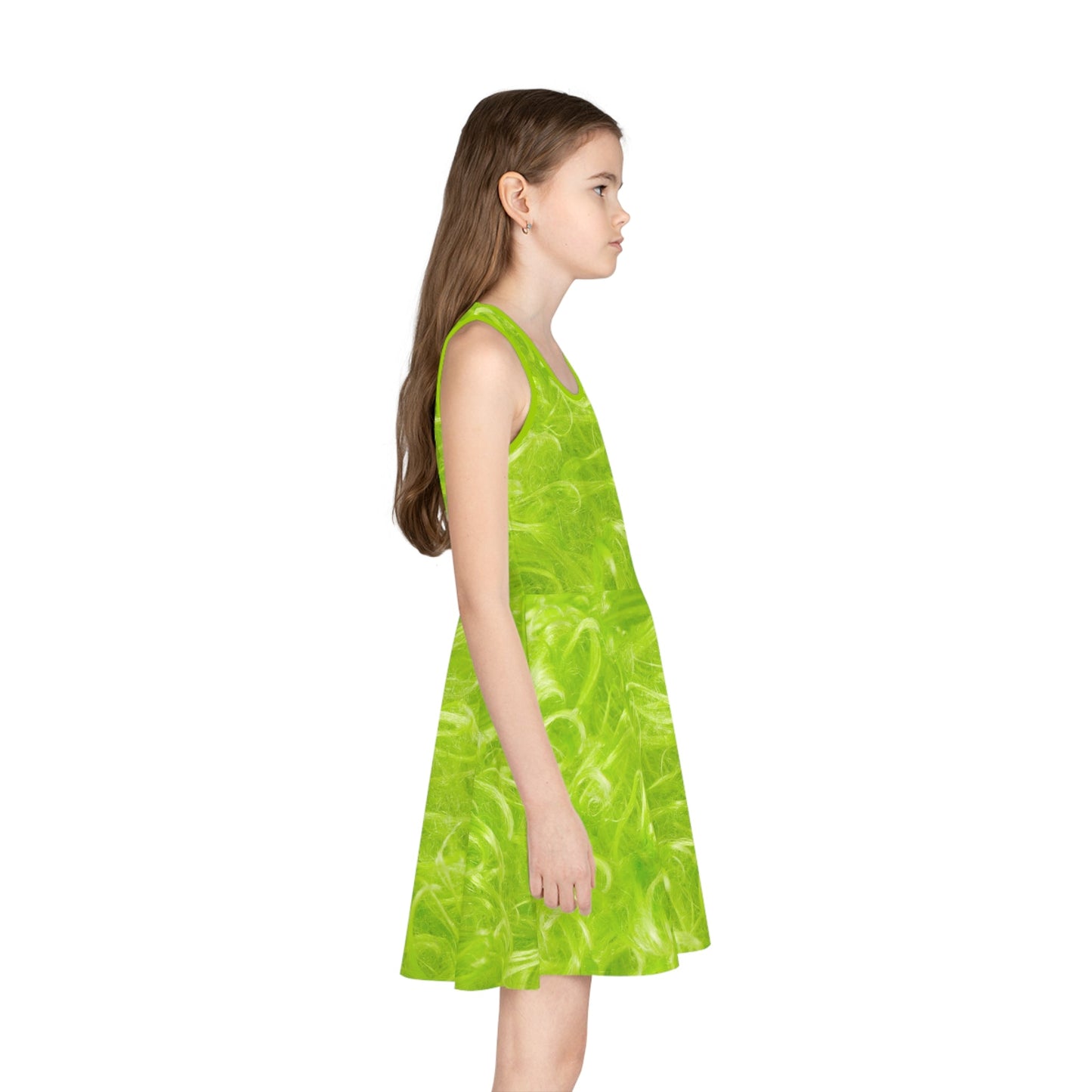 Green Guy Girls' Sleeveless Sundress All Over PrintAOPAOP Clothing#tag4##tag5##tag6#