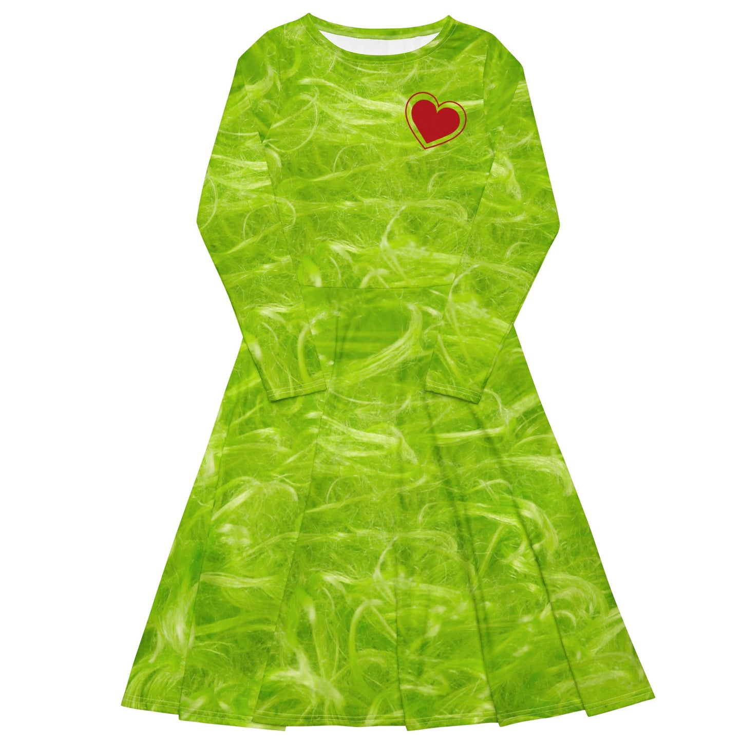 Green Guy long sleeve midi dress adult grinchadult grinch dressadult grinch style#tag4##tag5##tag6#