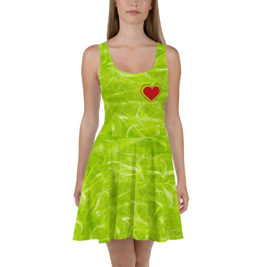 Green Guy Skater Dress adult grinchadult grinch dressadult grinch style#tag4##tag5##tag6#