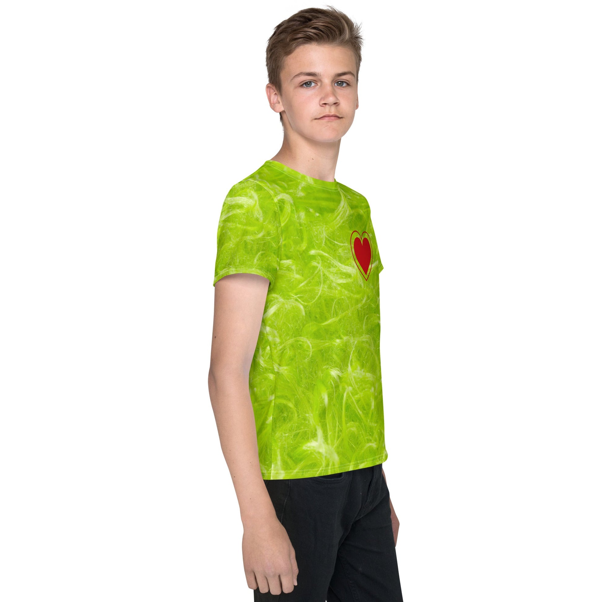 Green Guy Youth crew neck t-shirt christmas styledr suess stylegrinch costume#tag4##tag5##tag6#