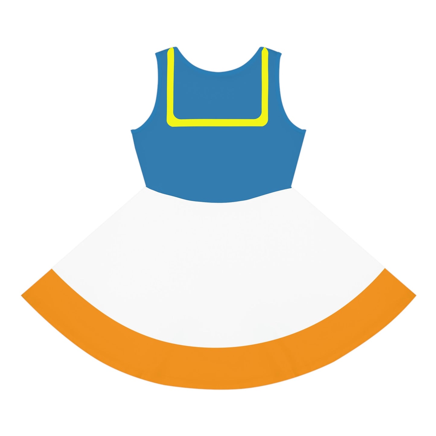 Grumpy Duck Girls' Sleeveless Sundress (AOP) All Over PrintAOPAOP Clothing#tag4##tag5##tag6#