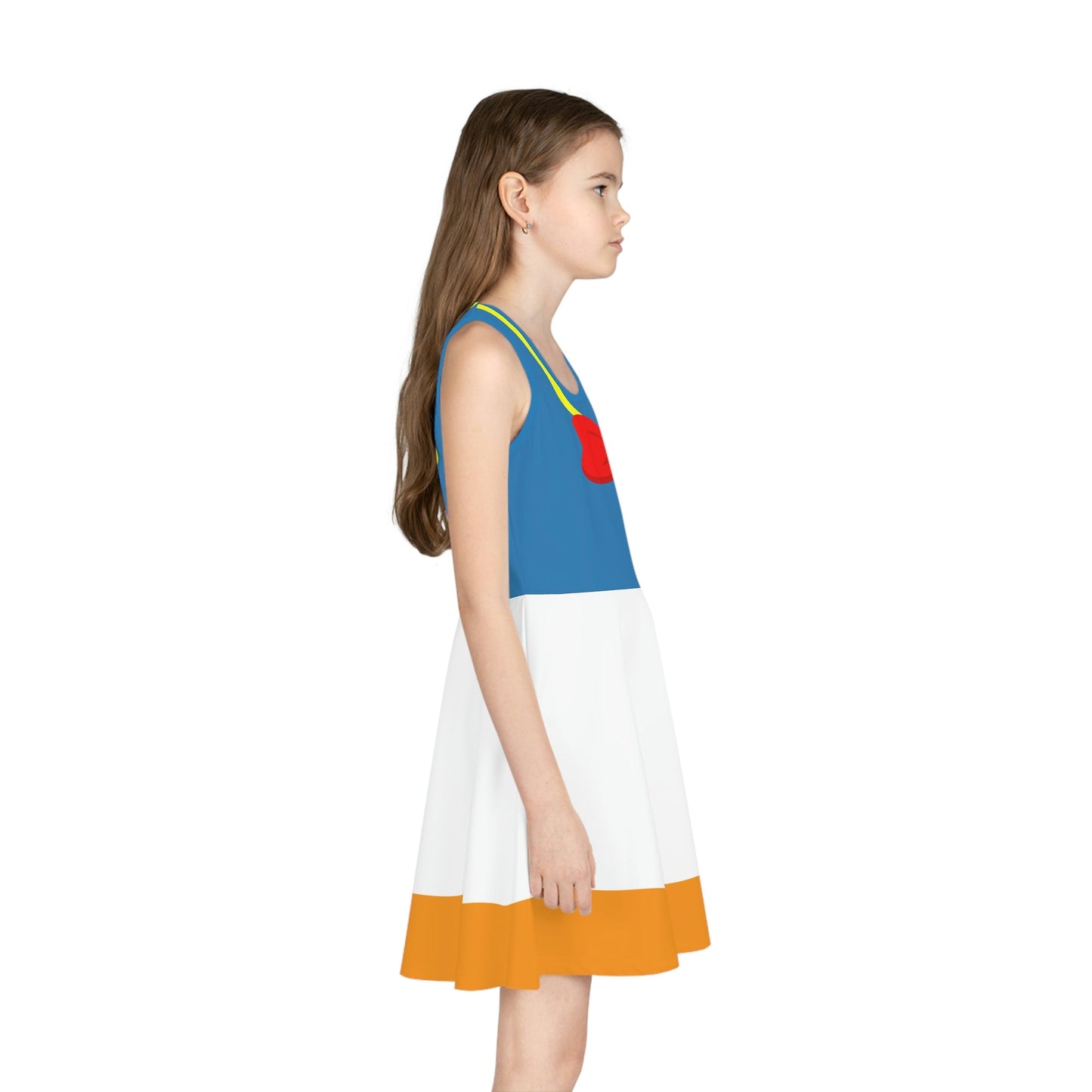 Grumpy Duck Girls' Sleeveless Sundress (AOP) All Over PrintAOPAOP Clothing#tag4##tag5##tag6#