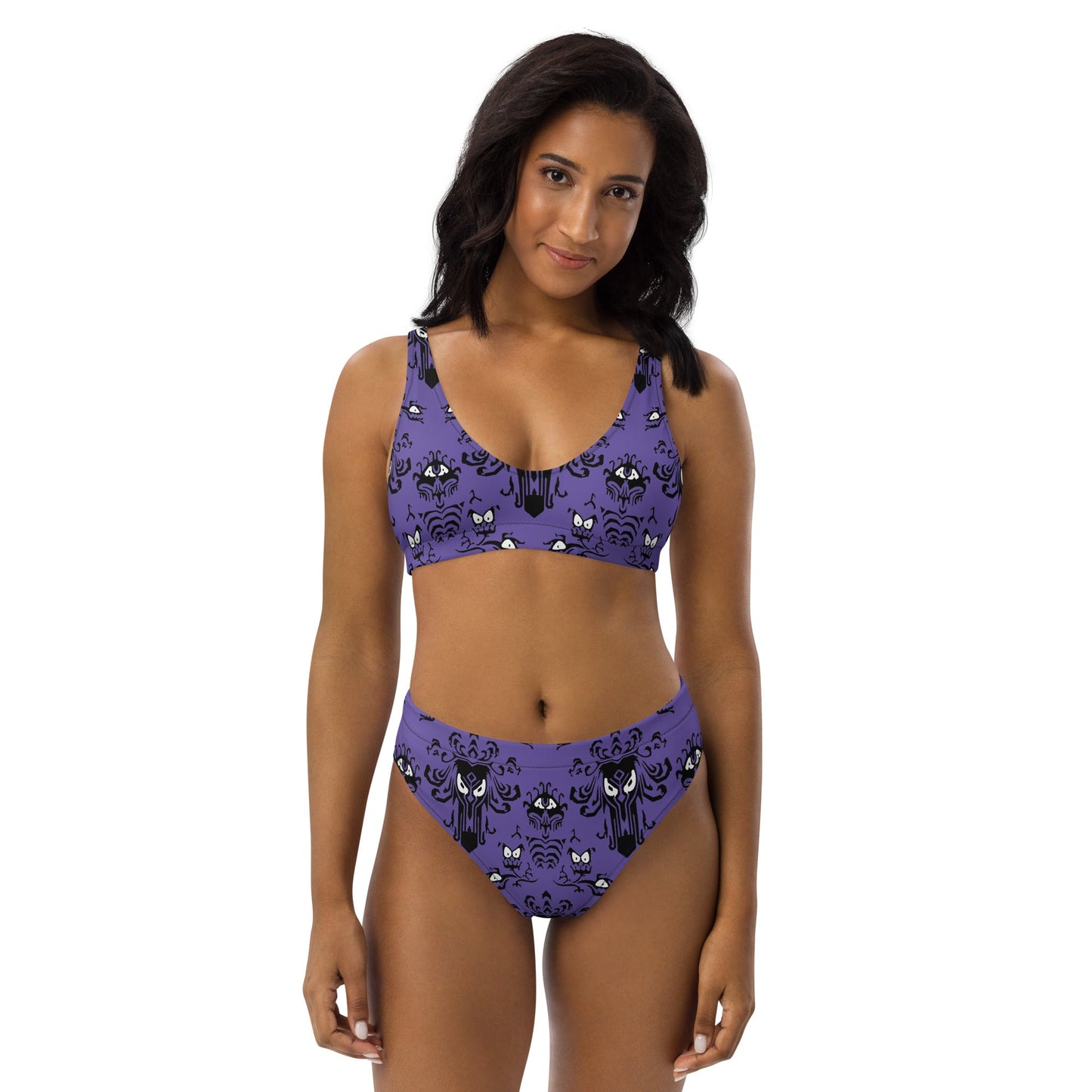 Haunted House Recycled high-waisted bikini active disney familyadult disneyWrong Lever Clothing